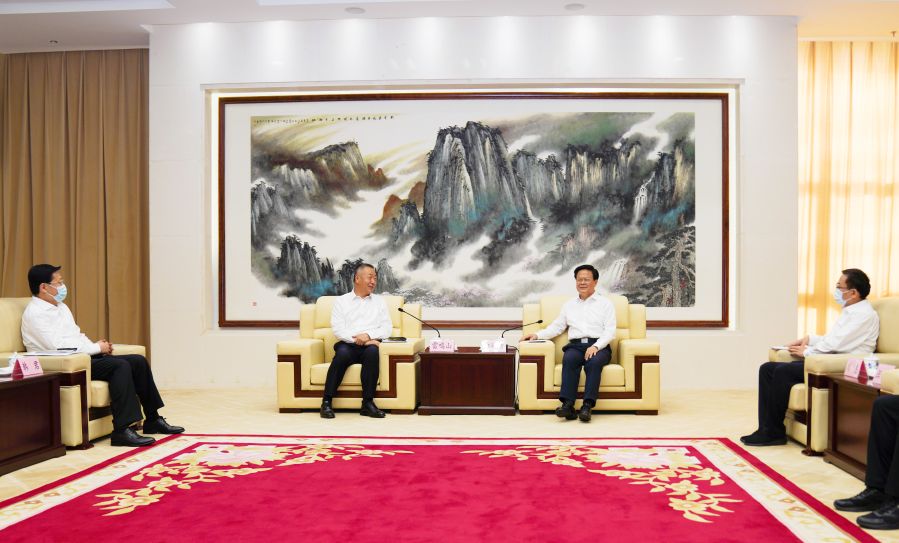 雷鳴山、韓君拜會(huì)安徽省委書記鄭柵潔