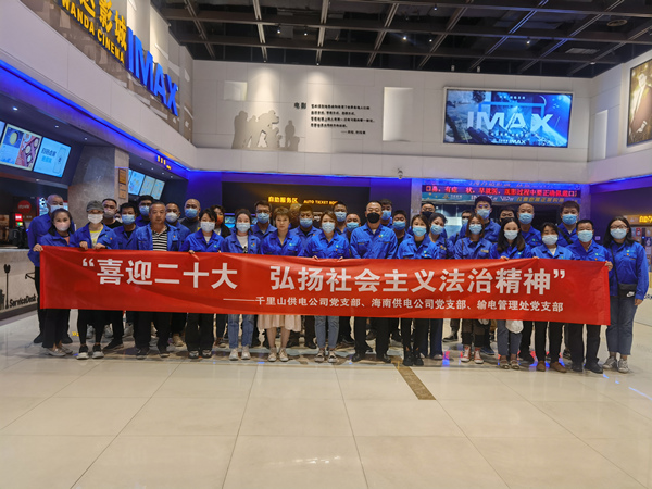 烏海供電公司多家黨支部聯(lián)合開展“喜迎二十大，弘揚社會主義法治精神”主題觀影活動
