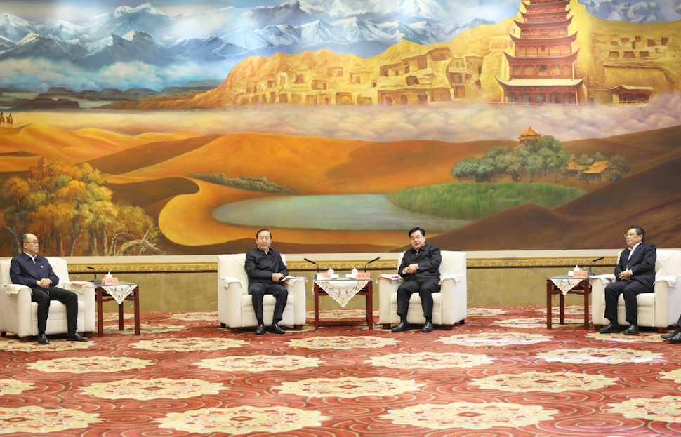 國家電網(wǎng)公司董事長、黨組書記辛保安與甘肅省委書記胡昌升、省長任振鶴會(huì)談
