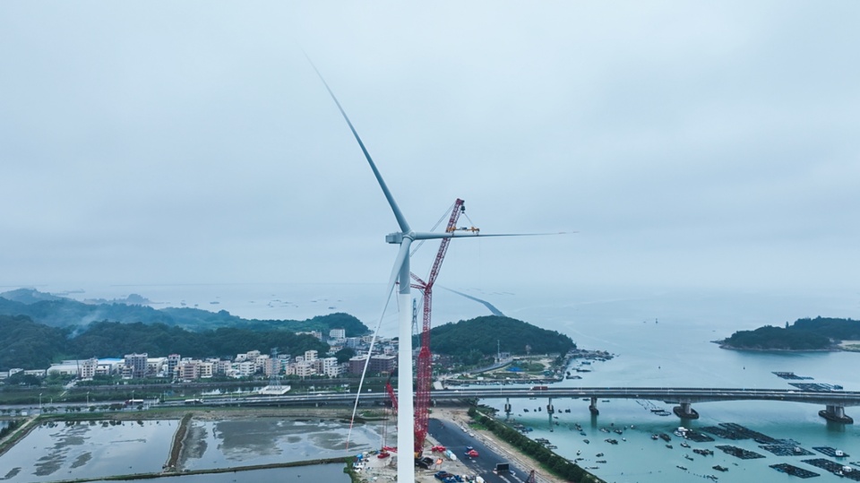 全球最大功率海上風電機組，每轉一圈可產(chǎn)生38度電