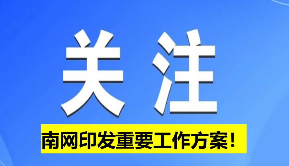 南網(wǎng)印發(fā)重要工作方案！